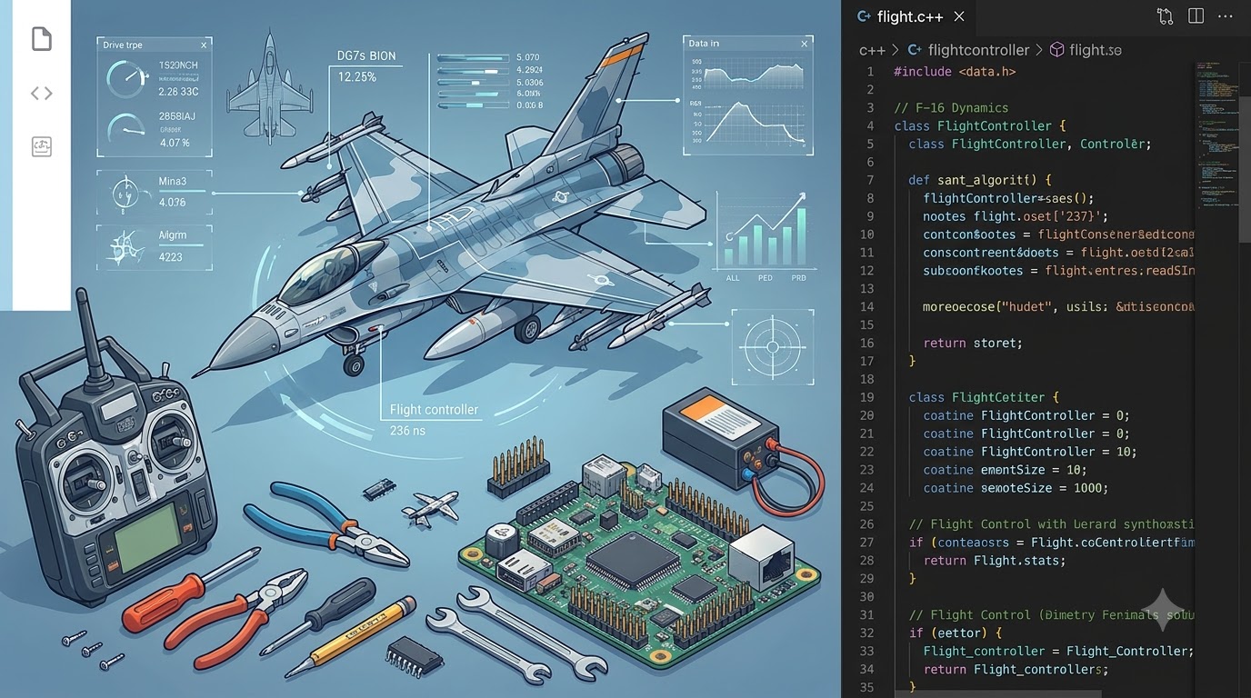 Aircraft engineering design and flight controller workspace